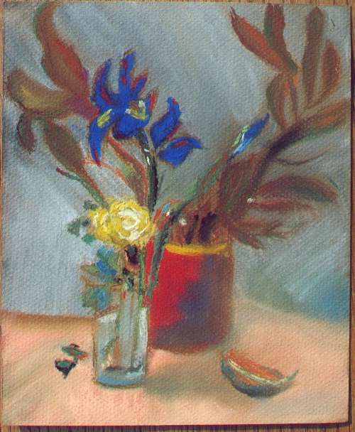 Rose mit Iris / Rose with Iris / Rose avec Iris     von / by / de   M.H.K.