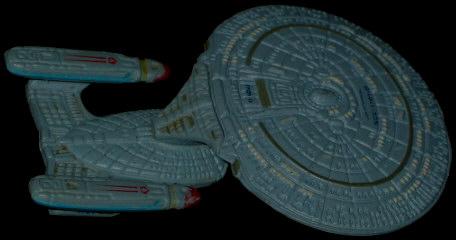 U.S.S. ENTERPRISE NCC-1701-D     -     side top view
