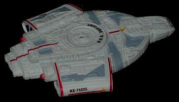 U.S.S. DEFIANT NCC-74205     -     side back view