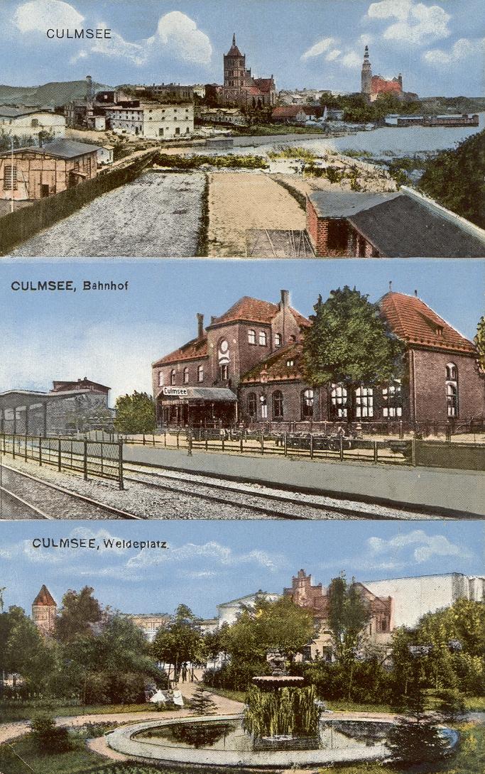 Culmsee (1913): Gesamtansicht, Bahnhof, Weldeplatz