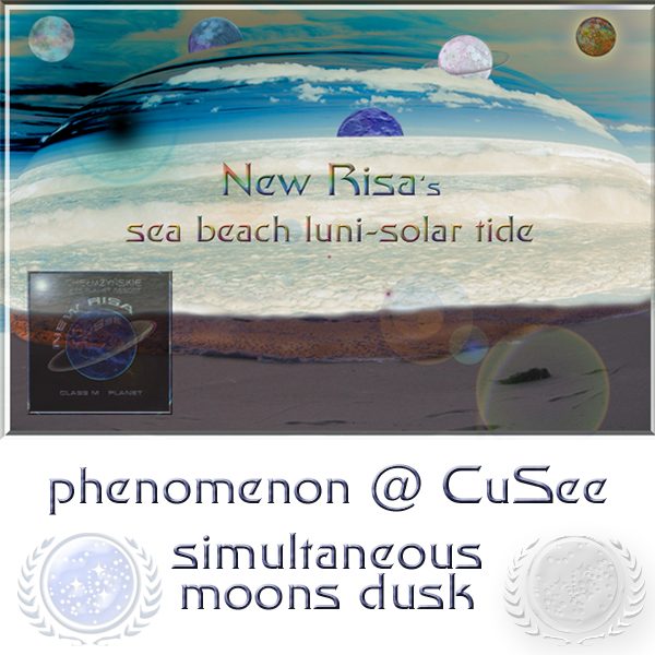 moons dusk at CuSee planet New Risa beach