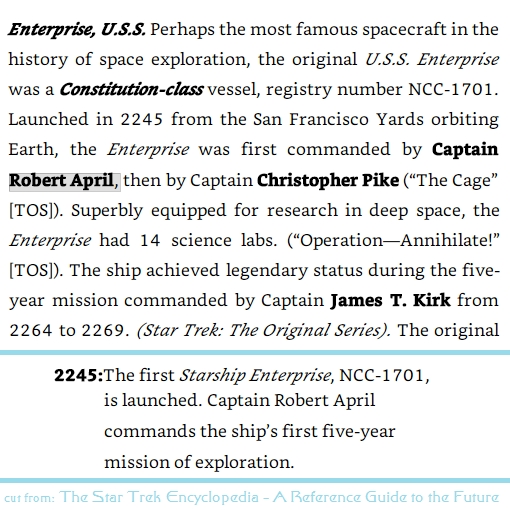 cuts from The Star Trek Encyclopedia A Reference Guide to the Future