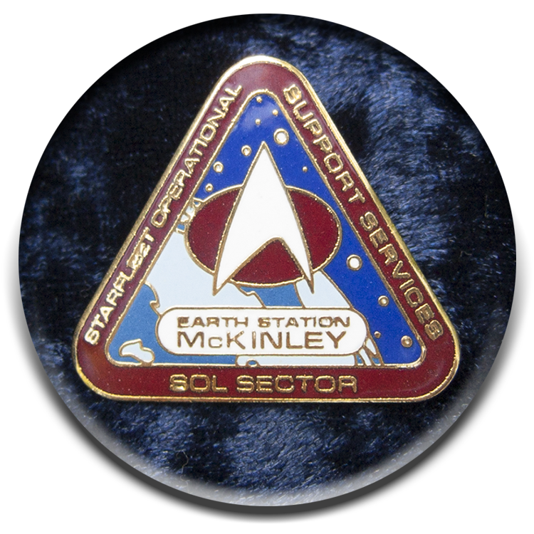 Earth station McKinley pin from last millennium