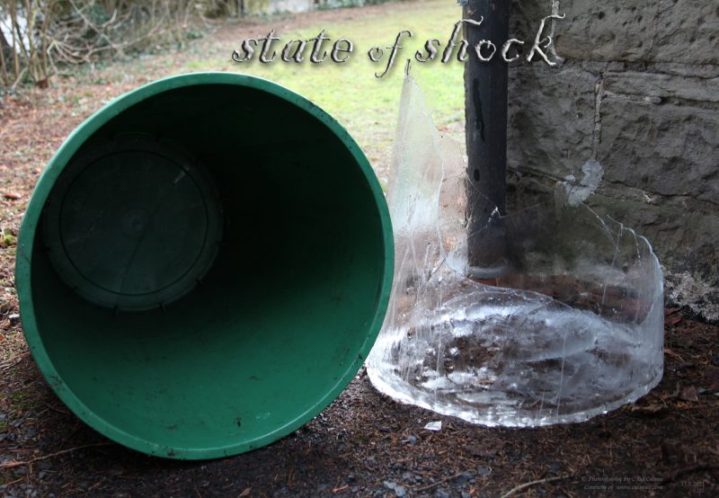 rain barrel's inner wall made of non-rainwater into freeze mode