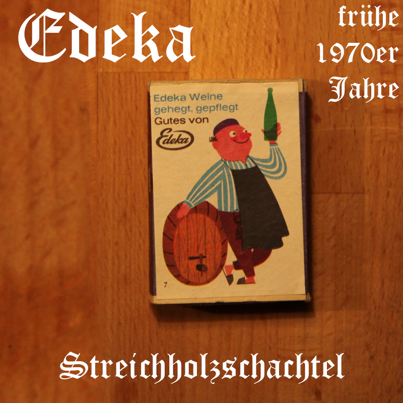 Edeka-Streichholzschachtel Weine matchbox
